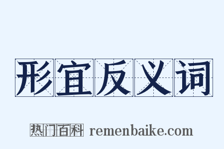 形宜反义词是什么意思的图片